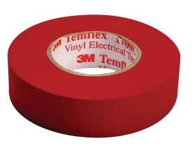 Изолента ПВХ универсальная красная, рулон 19 мм x 20 м