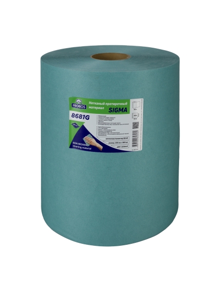 Нетканый протирочный материал PROBOS SIGMA 8681G, 68 г/м2, зеленый, 30x38см,500 л/р 8681G500