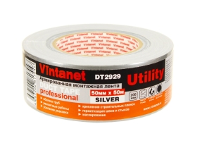 Универсальная армированная монтажная лента VINTANET DT2929 серебряная, 50 мм х 50 м DT29295050S