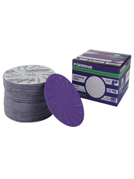 Круг шлифовальный c мультипылеотводом Purple P120, CERAMIC FILM Hookit CF775, 125 мм, 10 шт PROBOS 77586823