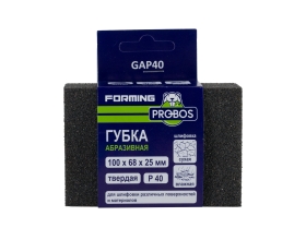 Губка абразивная шлифовальная Forming прямоугольный профиль 100x68x25 мм, P40 PROBOS GAP40