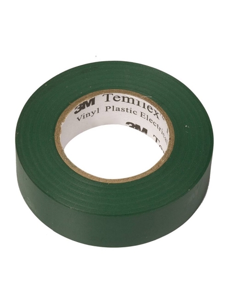 Изолента ПВХ универсальная зелёная, рулон 19 мм x 20 м
