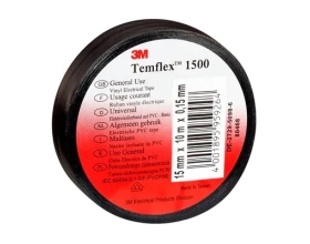 Изолента ПВХ Temflex 1500 универсальная черная, рулон 19 мм x 25 м