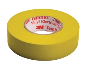 Изолента ПВХ универсальная жёлтая, рулон 19 мм x 20 м