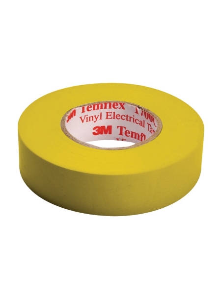 Изолента ПВХ универсальная жёлтая, рулон 19 мм x 20 м