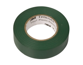 Изолента ПВХ универсальная зеленая, рулон 15 мм x 10 м