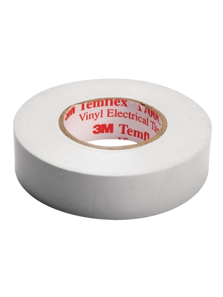 Изолента ПВХ универсальная белая, рулон 19 мм x 20 м