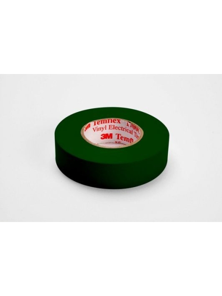 Изолента ПВХ универсальная зеленая, рулон 15 мм x 10 м