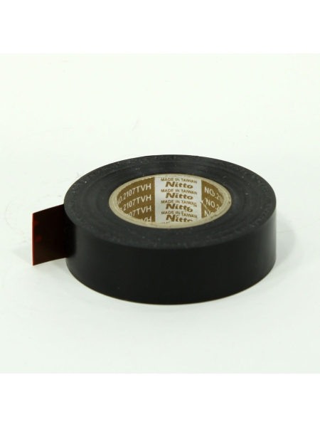 Изолента ПВХ универсальная черная Nitto 2107TVH, рулон 19 мм x 20 м