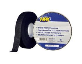 Текстильная лента - черная 19мм x 25м