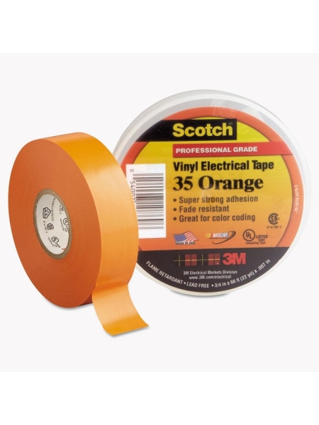 Изолента ПВХ Высшего Класса Scotch® 35, оранжевая, 19 мм х 20 м