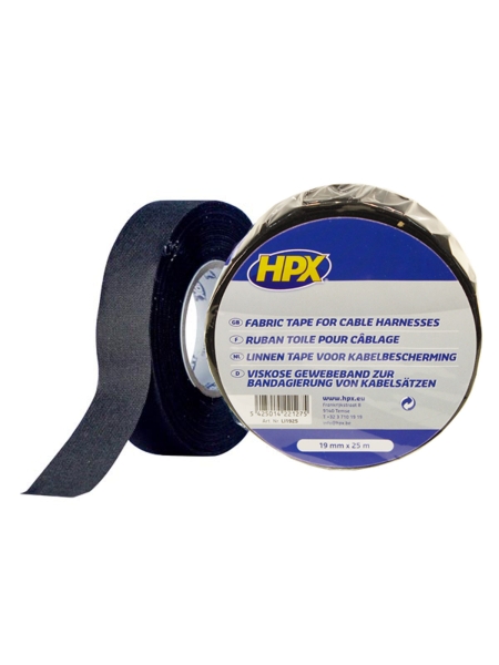 Лента тканевая изоляционная 19мм х 25м черная