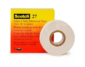 Лента температуроустойчивая изоляционная из стеклоткани Scotch® 27 , 19 мм х 20 м