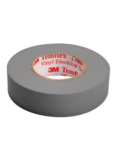 Изолента ПВХ универсальная серая, рулон 15 мм x 10 м