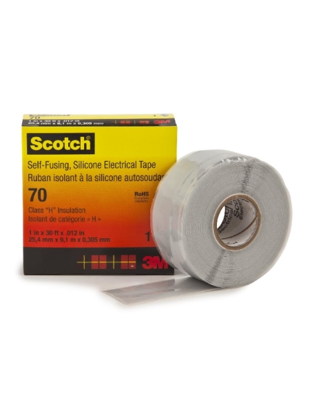 Лента самослипающаяся силиконовая Scotch® 70 изоляционная рулон 25мм х 9м