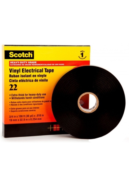 Изолента ПВХ Высшего Класса Усиленная SCOTCH 22 25 мм х 33 м х 0,25 мм