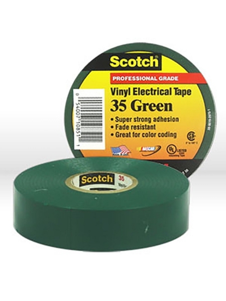 Изолента ПВХ Высшего Класса Scotch® 35, зеленая, 19 мм х 20 м