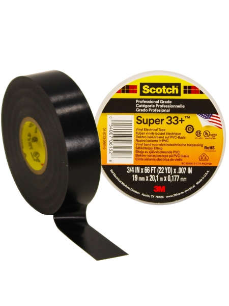 Изолента ПВХ морозостойкая высшего класса SCOTCH SUPER 33, рулон 19 мм х 20 м