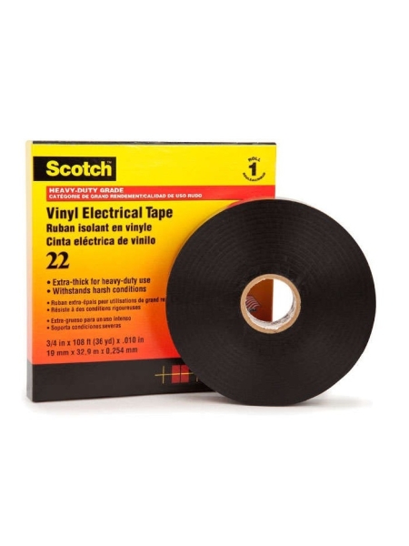 Изолента ПВХ Высшего Класса Усиленная SCOTCH 22 38 мм х 33 м х 0,25 мм