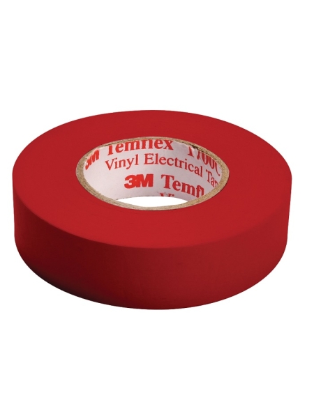 Изолента ПВХ универсальная красная, рулон 19 мм x 20 м