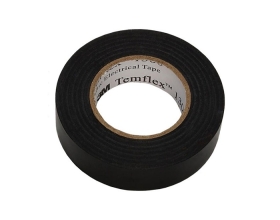 Изолента ПВХ универсальная черная, рулон 15 мм x 10 м