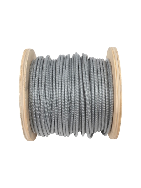 Стальной трос Gigant DIN 3055 5/6мм в ПВХ оплетке цинк 100м GSC-003