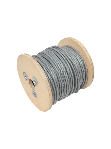 Стальной трос Gigant DIN 3055 5/6мм в ПВХ оплетке цинк 100м GSC-003