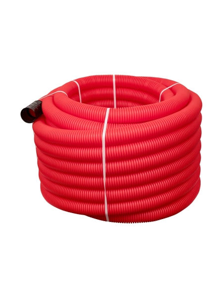 Gigant Труба гофрированная двустенная ПНД гибкая красная D75 с зондом 50м 801075GI