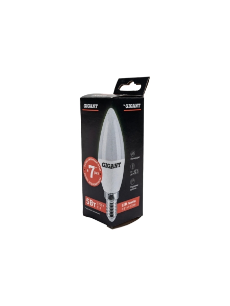 Светодиодная лампа Gigant E14 5Вт 2700К C37 400Лм G-E14-5-2700K