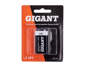 Батарейка Gigant Alkaline Крона/6LR61 блистер 1 шт. GBA-9V-1