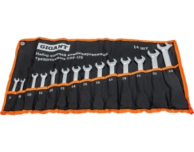 Набор комбинированных трещоточных ключей 14 шт Gigant, Сталь Cr-V, 7-24мм, grf-119