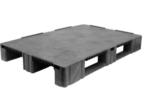 Паллет Gigant 1200x800x150 сплошной на 3-х полозьях серый 34230