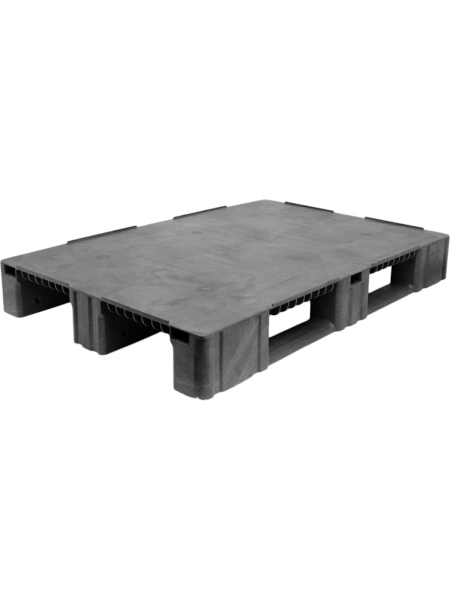 Паллет Gigant 1200x800x150 сплошной на 3-х полозьях серый 34230