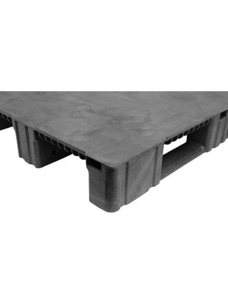 Паллет Gigant 1200x800x150 сплошной на 3-х полозьях серый 34230