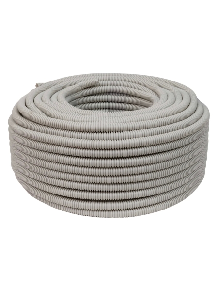 Гофрированная труба ПНД Gigant лёгкая серая D20 с зондом, стойкая к УФ 100м 20120-100GR-GI