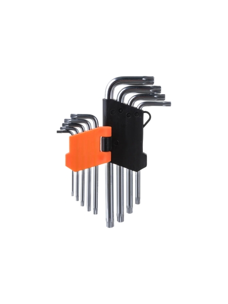 Набор шестигранных ключей TORX с отверстием 9 шт Gigant, Т10-Т50, GHKS-9