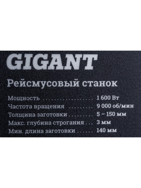 Рейсмусовый станок 1600Вт 320мм Gigant TPJ-320-1600