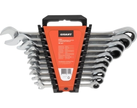 Набор комбинированных ключей Gigant с трещоткой, 10 шт GKKR-10