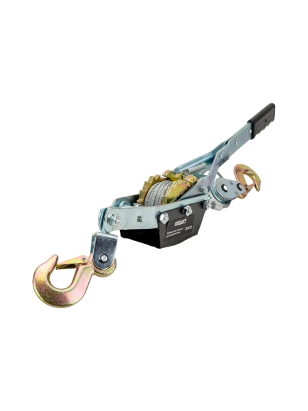 Ручная лебедка с двойным храповым механизмом Gigant 3т, диаметр троса 4,8мм, длина троса 3,6м GEW-22