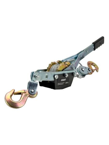 Ручная лебедка с двойным храповым механизмом Gigant 3т, диаметр троса 4,8мм, длина троса 3,6м GEW-22