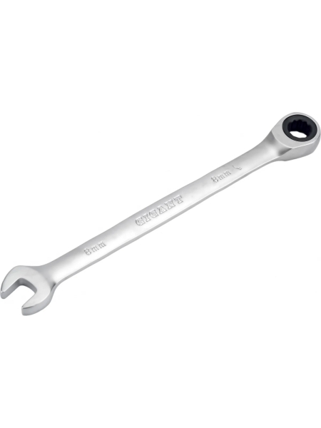Комбинированный трещоточный ключ Gigant 8мм, Сталь Cr-V, 72 зуба, GRW8