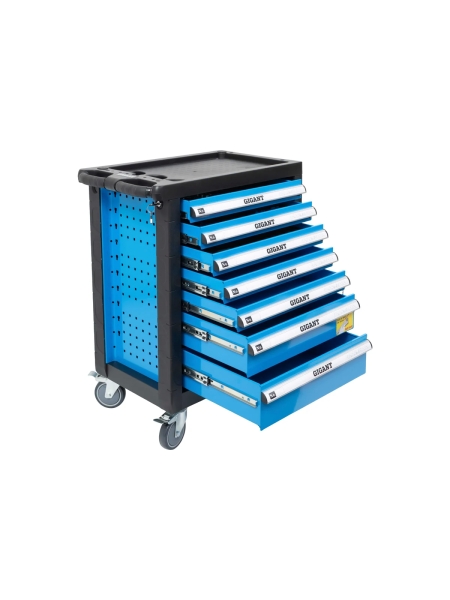 Тележка инструментальная 7 ящиков с набором инструментов 70 предметов, Gigant GTCS-70