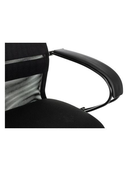 Компьютерное офисное кресло Gigant черное кожзам, сетка, с подлокотниками, 120 кг GCH-17