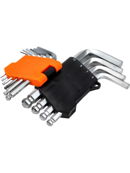 Набор г-образных шестигранных шаровых ключей 10 шт Gigant, размеры 1,5-10мм, grf-122