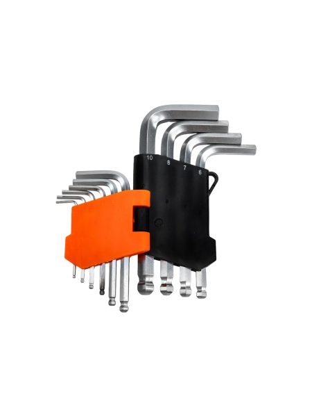 Набор г-образных шестигранных шаровых ключей 10 шт Gigant, размеры 1,5-10мм, grf-122