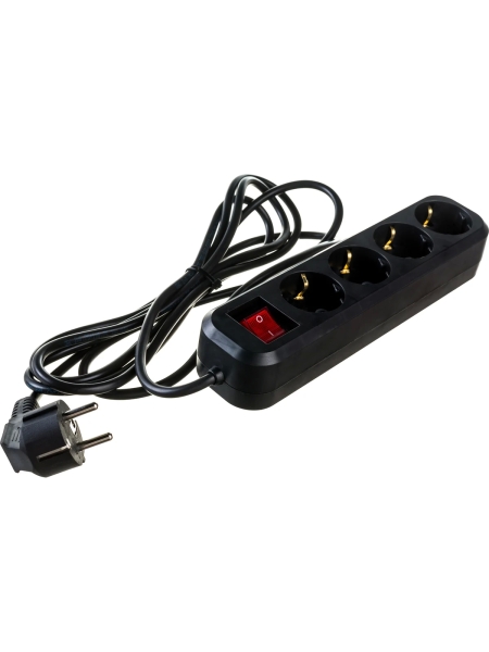 Бытовой удлинитель Gigant с заземлением ПВС 3x0,75 4 гнезда 3м 80093