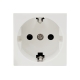 Розетка с з/к. со шторками белая Gigant 851104-1GI