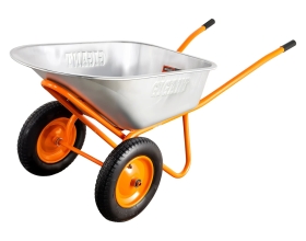 Строительная двухколесная тачка Gigant 110л, 200 кг, пневматические колеса GX-02