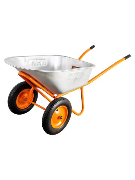 Строительная двухколесная тачка Gigant 110л, 200 кг, пневматические колеса GX-02