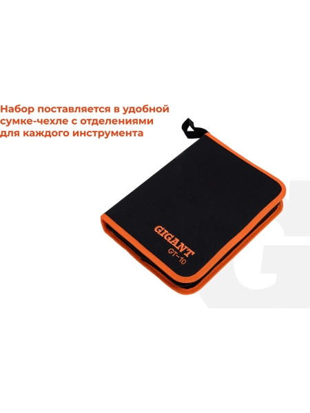 Набор электромонтажного инструмента Gigant VDE 1000В, 10 инструментов GT-10